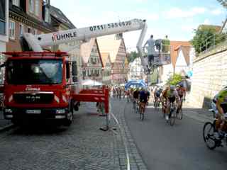 Arbeitsbühne in Einsatz beim Rems Murr Pokal